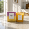 Sol - sunlit yuzu - Soy Wax Scented Candle Tumbler (90 x 80mm) - Yellow Glass