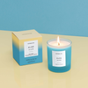 Sol - Aloe Glow - Soy Wax Scented Candle Tumbler (90 x 80mm) - Blue Glass