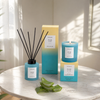 Sol - Aloe Glow - Soy Wax Scented Candle Tumbler (90 x 80mm) - Blue Glass