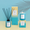 Sol - Aloe Glow - Soy Wax Scented Candle Tumbler (90 x 80mm) - Blue Glass