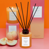 Sol - Peach Fuzz - Scented Reed Diffuser 130ml - Orange Glass