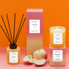 Sol - Peach Fuzz - Scented Reed Diffuser 130ml - Orange Glass