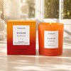 Sol - Sugar 'n' Spice - Soy Wax Scented Candle Tumbler (90 x 80mm) - Dark Orange Glass