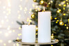 Seasonal - Festive Wishes - Orange, Cinnamon & Spice Scented Short Pillar (73 x 90mm)