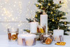 Seasonal - Festive Wishes - Orange, Cinnamon & Spice Scented Short Pillar (73 x 90mm)