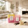 Sol - Vanilla Delight - Soy Wax Scented Candle Tumbler (90 x 80mm) - Pink Glass