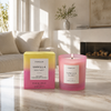 Sol - Vanilla Delight - Soy Wax Scented Candle Tumbler (90 x 80mm) - Pink Glass