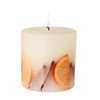Seasonal - Festive Wishes - Orange, Cinnamon & Clove 1 Wick Botanical Pillar