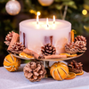 Seasonal - Festive Wishes - Orange, Cinnamon & Clove 3-Wick Botanical Pillar
