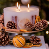 Seasonal - Festive Wishes - Orange, Cinnamon & Clove 3-Wick Botanical Pillar