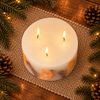 Seasonal - Festive Wishes - Orange, Cinnamon & Clove 3-Wick Botanical Pillar
