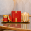 Cranberry & rose, Christmas, gold, red, seasonal