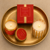 Cranberry & rose, Christmas, gold, red, seasonal