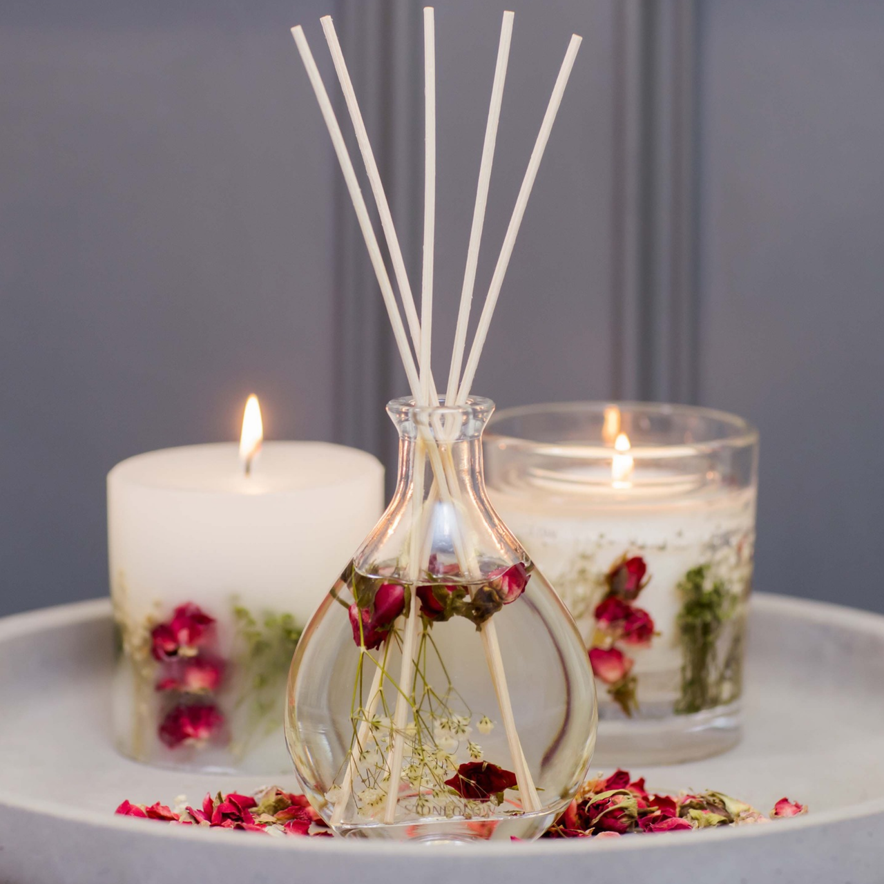 レッドローズ●ストーングロウ STONEGLOW 180ml ディフューザー Nature's Gift - Red Rose - Scented Reed Diffuser 180ml - Stoneglow