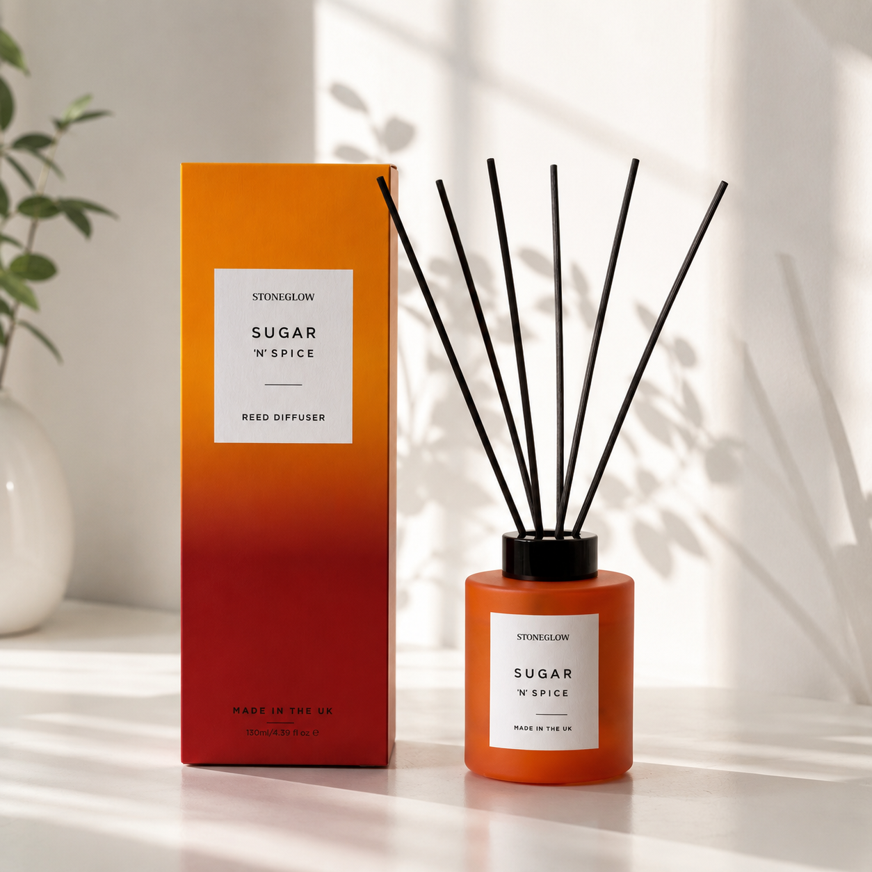 Sol - Sugar 'n' Spice - Scented Reed Diffuser 130ml - Dark Orange