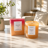 Sol - Peach Fuzz - Soy Wax Scented Candle Tumbler (90 x 80mm) - Orange Glass