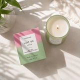 Sol - Lait De Deco - Soy Wax Scented Candle Tumbler (90 x 80mm) - Green Glass