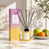 Sol - Sunlit Yuzu - Scented Reed Diffuser 130ml - Yellow Glass
