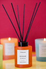 Sol - Sugar 'n' Spice - Scented Reed Diffuser 130ml - Dark Orange  Glass
