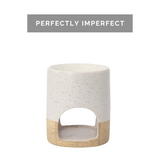 Elements - Ceramic Wax Melter - White & Beige (NO GIFT BOX) PERFECTLY IMPERFECT