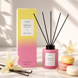 Sol - Vanilla Delight - Scented Reed Diffuser 130ml - Pink Glass