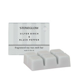 Silver Birch & Black Pepper Melt Bar & Ceramic Black Wax Melter Bundle
