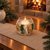 Seasonal - Frosted Woods -  Pear, Patchouli & Musk Scented Natural Wax Fishbowl
