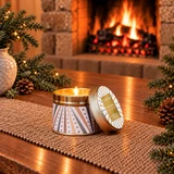Seasonal - Festive Wishes - Cinnamon, Orange & Clove Scented Candle Tin