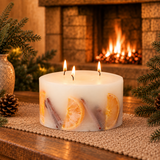 Seasonal - Festive Wishes - Orange, Cinnamon & Clove 3-Wick Botanical Pillar