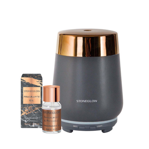 Grey/Copper Luna Starter Kit with Sandalwood & Patchouli Fragrance Oil