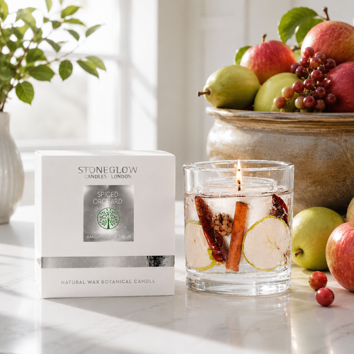 Nature's Gift - Spiced Orchard - Scented Gel Candle Vase