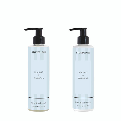 Modern Classics - Sea Salt & Oakmoss - Scented Hand & Body Wash & Lotion Bundle