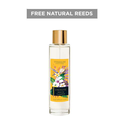 Infusion - Energise - Lemon Tea & Grapefruit - Reed Diffuser Refill (Yellow) 210ml (new glass bottle)