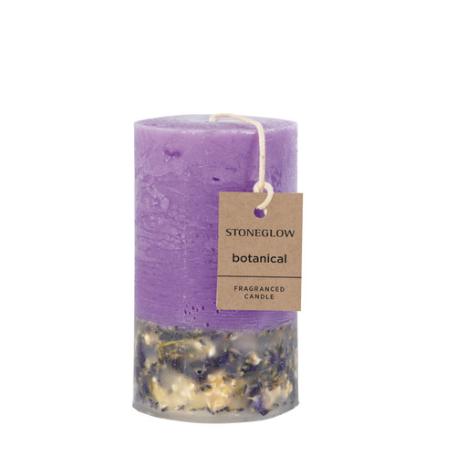 Elements - Moon - Lavender & Mint - Moon - Scented Botanical Pillar Candle