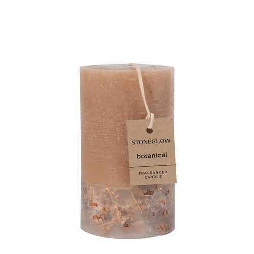 Elements  - Wood - Palo Santo & Amber Scented Botanical Pillar Candle (75 x 127mm)