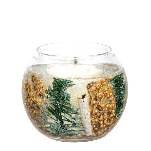 This beautiful fishbowl pays homage to a traditional Christmas with with its integrated festive botanicals suspended in gel.