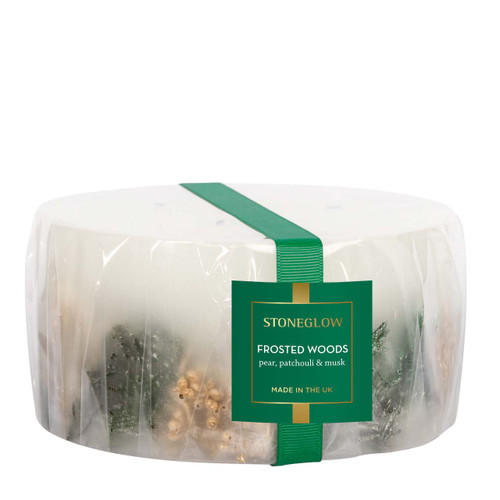 Seasonal - Frosted Woods - Pear, Patchouli & Musk  3-Wick Botanical Pillar