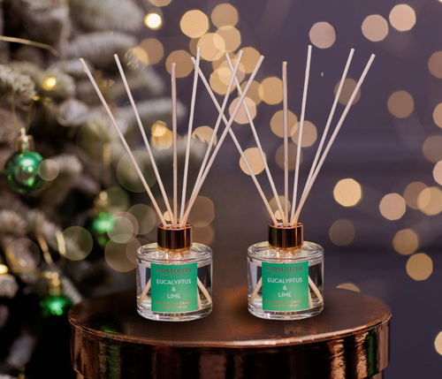 Seasonal Collection - Eucalyptus & Lime - 2x Diffuser 50ml + Reed Sticks (NO GIFT BOX)