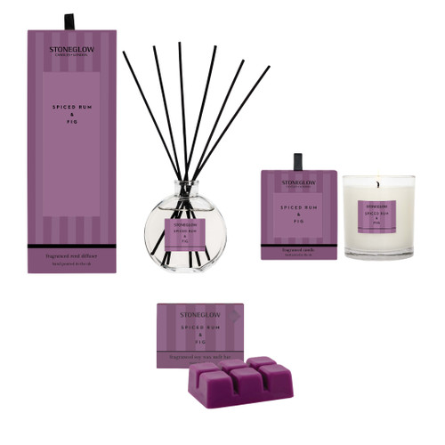 Modern Classics - Spiced Rum & Fig - Scented Candle/ Diffuser/ Wax Melt Bundle