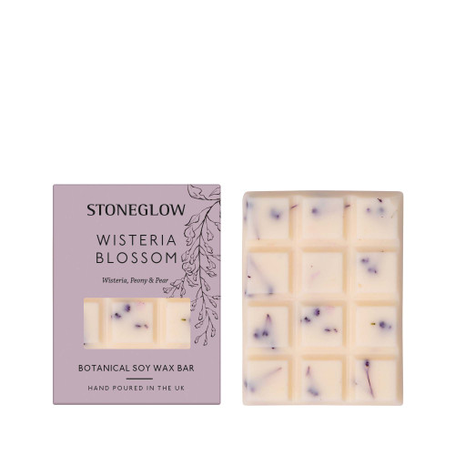 The Walled Garden - Wisteria Blossom - Wisteria | Peony | Pear- Scented Botanical Soy Wax Melt Snap Bar - 76 grams