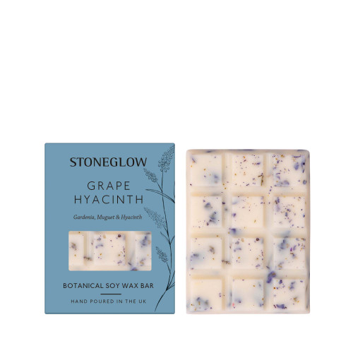 The Walled Garden - Grape Hyacinth - Gardenia | Muguet | Hyacinth - Scented Botanical Soy Wax Melt Snap Bar - 76 grams