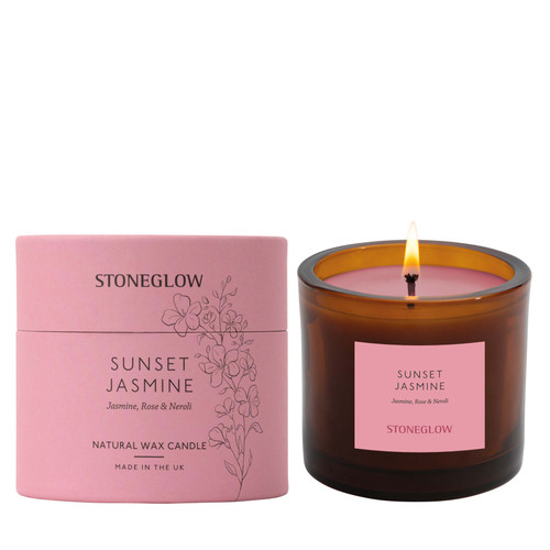 The Walled Garden - Sunset Jasmine - Jasmine | Rose | Neroli - Scented Natural Wax Candle Tumbler (79 x 89mm)