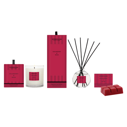 Cranberry & Rose -Scented Candle/Diffuser/ Wax Melt Bundle