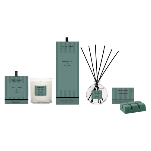 Eucalyptus & Cedar Scented Candle/ Diffuser/ Wax Melt Bundle