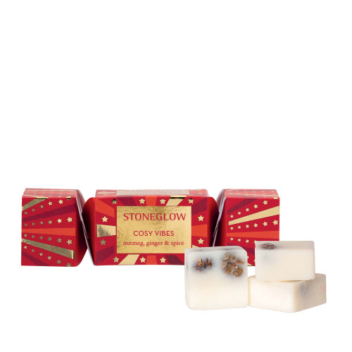 Seasonal - Cosy Vibes Cracker - Nutmeg, Ginger & Spice Scented Botanical Soy Wax Melts x 3