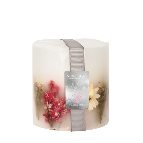 高級ブランド - Gift Nature's Geranium inclusion Botanical Scented - Rosa アロマ+キャンドル