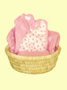 Baby Girl Basket - Certified 100% organic cotton 