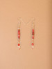 Red & Pink Single Strand  Earrings - Eco Beads