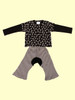  Wa-Tee Black & Black Monkey Pants Set - Organic Cotton