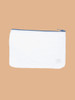White/White & Silver Change Purse - Recycled Leather